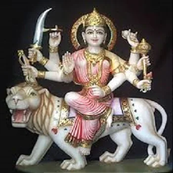 White Marble Durga Statue